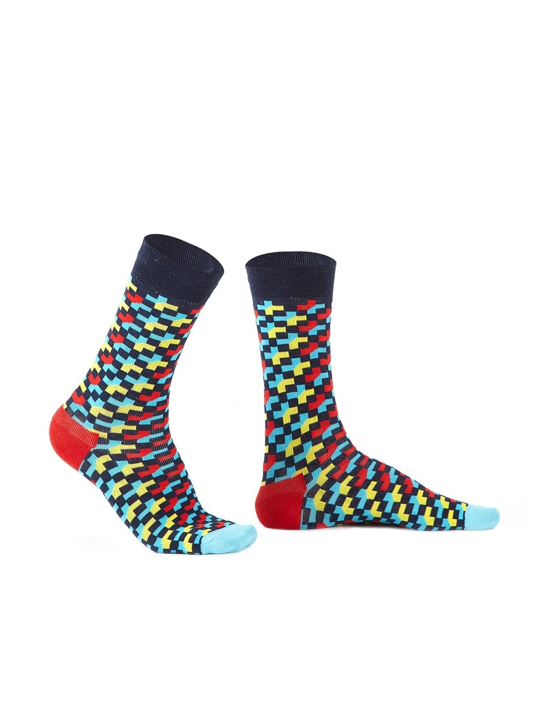 Colorful men\'s socks with crosses SM08 - Online store - Boutique